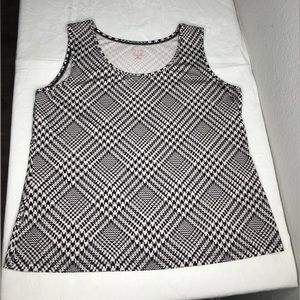 Black and white Patterned tank top size large